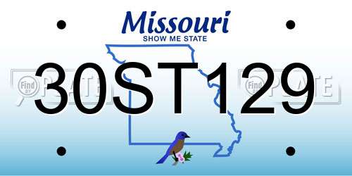 30ST129 Missouri License Plate