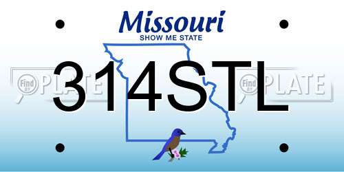 314STL Missouri License Plate