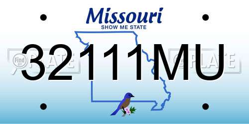 32111MU Missouri License Plate