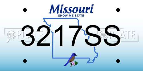 3217SS Missouri License Plate