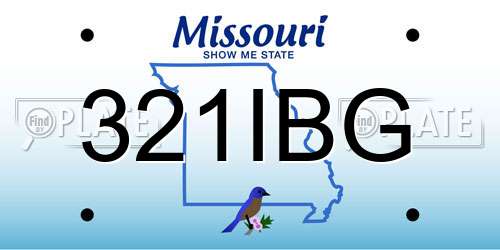 321IBG Missouri License Plate