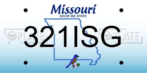 321ISG Missouri License Plate