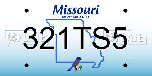 321TS5 Missouri License Plate
