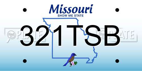 321TSB Missouri License Plate