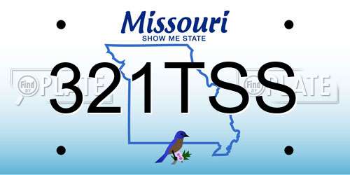 321TSS Missouri License Plate