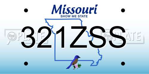 321ZSS Missouri License Plate