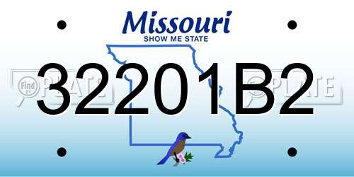 32201B2 Missouri License Plate