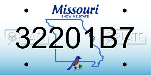 32201B7 Missouri License Plate