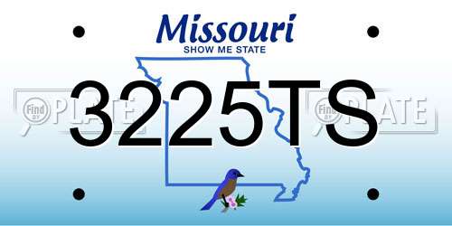 3225TS Missouri License Plate