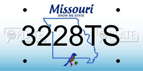 3228TS Missouri License Plate