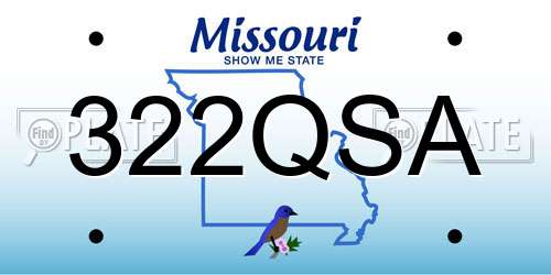 322QSA Missouri License Plate