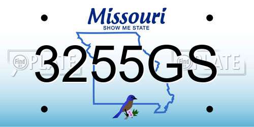 3255GS Missouri License Plate