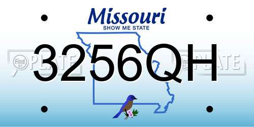 3256QH Missouri License Plate