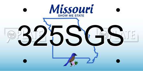 325SGS Missouri License Plate