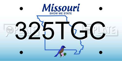 325TGC Missouri License Plate
