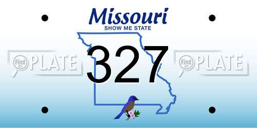 327 Missouri License Plate