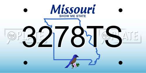3278TS Missouri License Plate