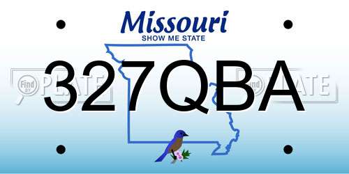 327QBA Missouri License Plate