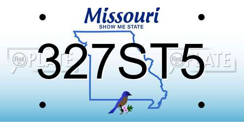 327ST5 Missouri License Plate