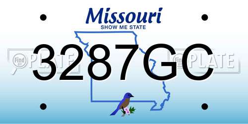 3287GC Missouri License Plate