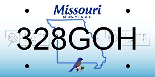 328GOH Missouri License Plate
