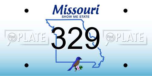 329 Missouri License Plate