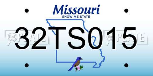 32TS015 Missouri License Plate