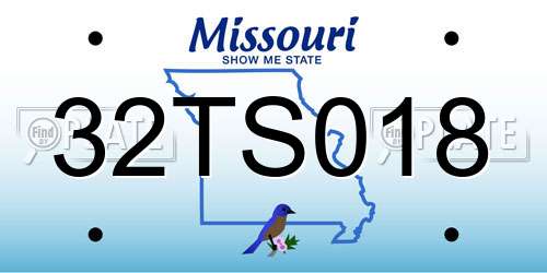 32TS018 Missouri License Plate
