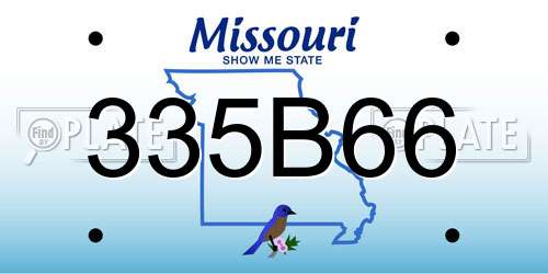 335B66 Missouri License Plate