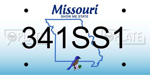 341SS1 Missouri License Plate