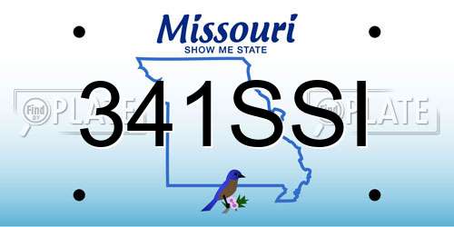 341SSI Missouri License Plate