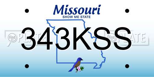 343KSS Missouri License Plate