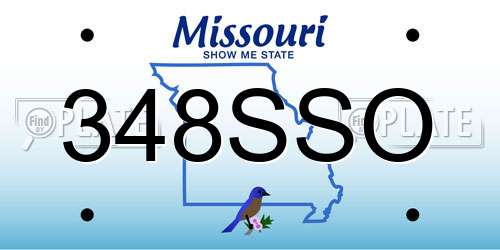 348SSO Missouri License Plate