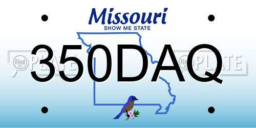 350DAQ Missouri License Plate