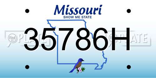 35786H Missouri License Plate