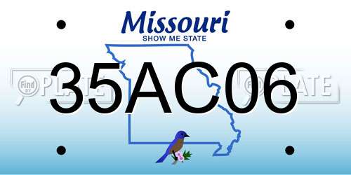 35AC06 Missouri License Plate