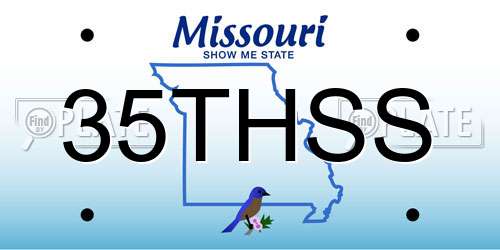 35THSS Missouri License Plate