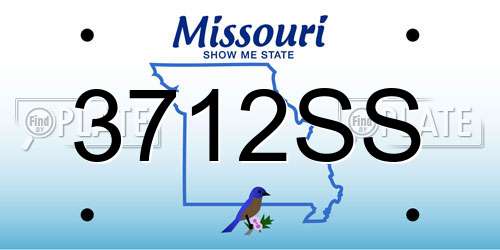 3712SS Missouri License Plate
