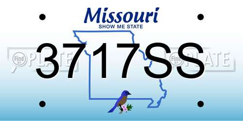 3717SS Missouri License Plate