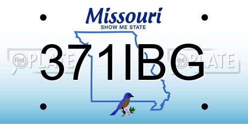 371IBG Missouri License Plate