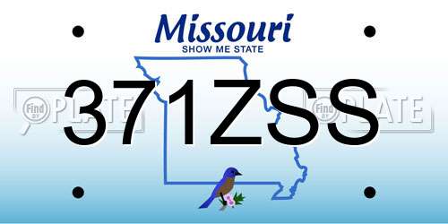 371ZSS Missouri License Plate