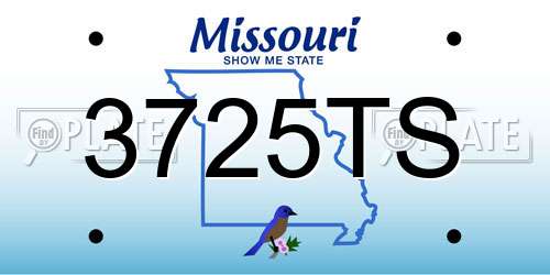 3725TS Missouri License Plate