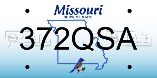 372QSA Missouri License Plate