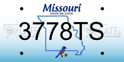 3778TS Missouri License Plate