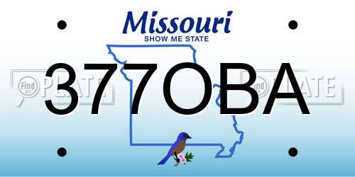 377OBA Missouri License Plate