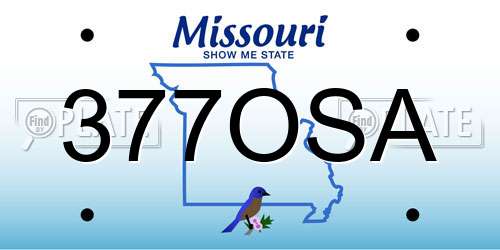 377OSA Missouri License Plate
