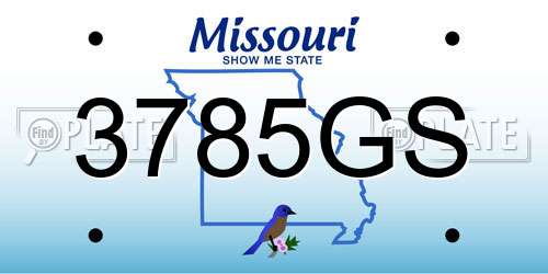 3785GS Missouri License Plate