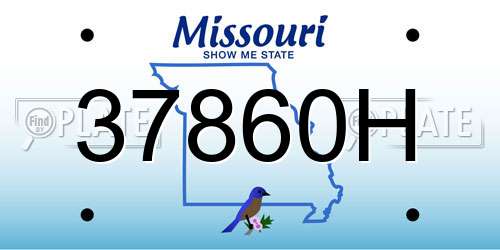 37860H Missouri License Plate