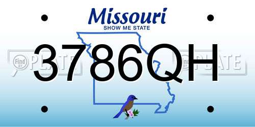 3786QH Missouri License Plate
