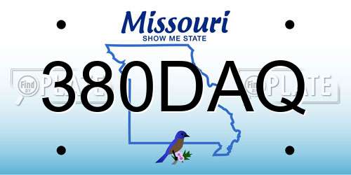 380DAQ Missouri License Plate